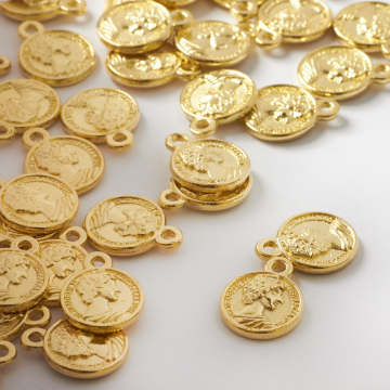 Zawieszka metalowa moneta z cezarem 12mm
