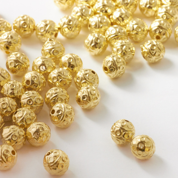 Koraliki metalowe kulki w kółeczka 8mm