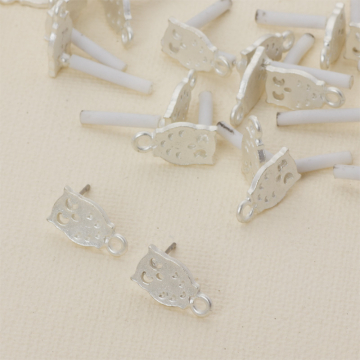 Kolczyki sowy z oczkiem 14 mm