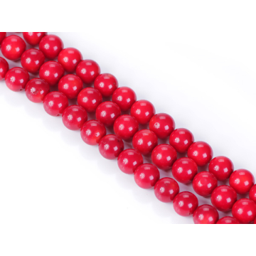 Wiśniowy koral bambusowy kulka 9-10mm