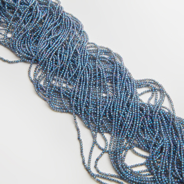 Kryształki kulki fasetowane blue shade AB 2,5mm