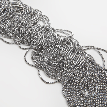 Kryształki kulki fasetowane silver 2mm