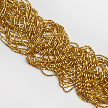 Kryształki kulki gładkie gold 2,5mm