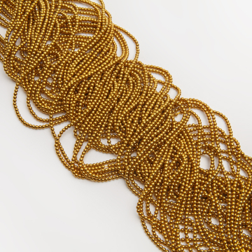 Kryształki kulki gładkie old gold 2,5mm