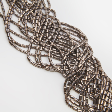 Kryształki słupki fasetowane hematite 4,5x8,5mm