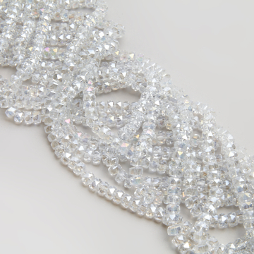 Kryształki oponki fasetowane crystal AB 5x7,5mm