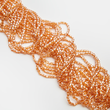 Kryształki walce fasetowane shampagne AB 3,5x4mm