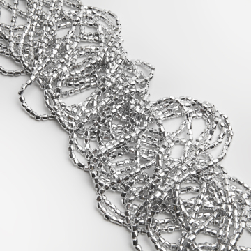 Kryształki walce fasetowane silver 3,5x4mm