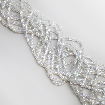 Kryształki walce fasetowane crystal AB 5x5,5mm