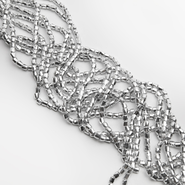 Kryształki walce fasetowane silver 5x5,5mm