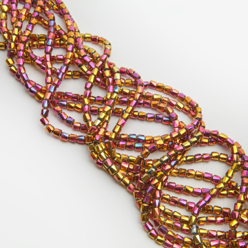 Kryształki walce fasetowane fire red 5x5,5mm