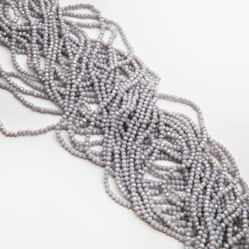 Kryształki kulki fasetowane grey AB 3mm