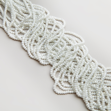 Kryształki oponki fasetowane ceramic white AB 3x4mm