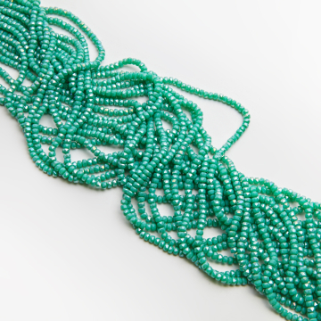 Kryształki oponki fasetowane turquise AB 3x4mm