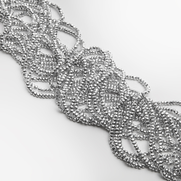 Kryształki oponki fasetowane silver 3x4mm