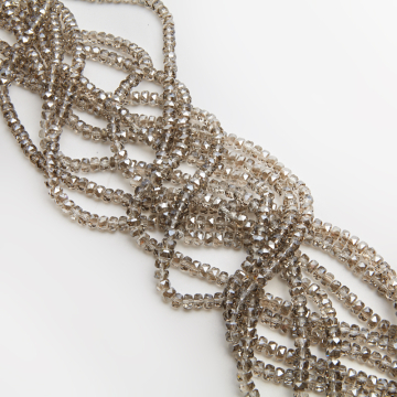 Kryształki oponki fasetowane grey shadow 4x6mm