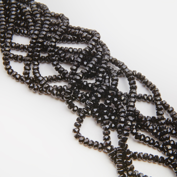 Kryształki oponki fasetowane jet 4x6mm