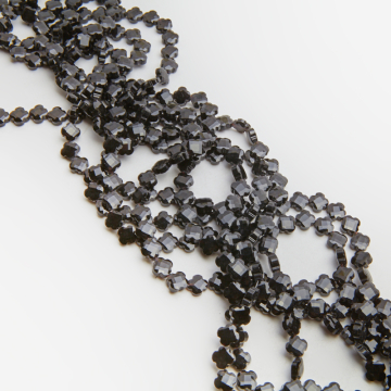 Kryształłki koniczyna marokańska fasetowana jet 8mm