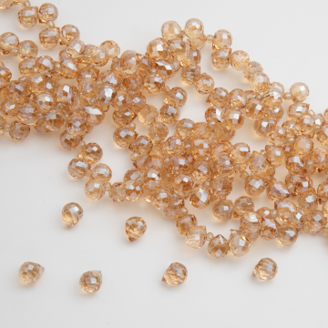 Kryształki drop fasetowane shampagne AB 10mm