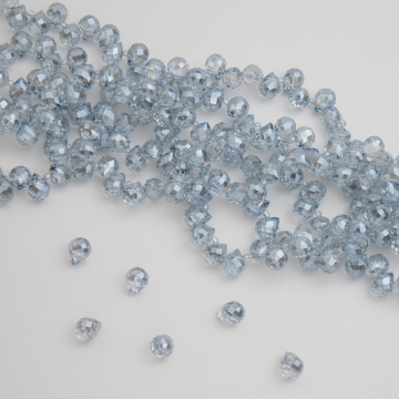 Kryształki drop fasetowane blue shade AB 10mm