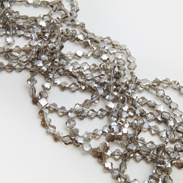 Kryształki koniczyna marokańska fasetowana grey shadow 8mm