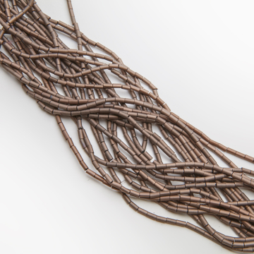 Kryształki słupek gładki mat graphite 2,5x5mm