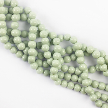 Koraliki szklane powlekane pistacjowe 8mm