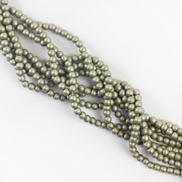 Koraliki szklane powlekane srebrne 4mm