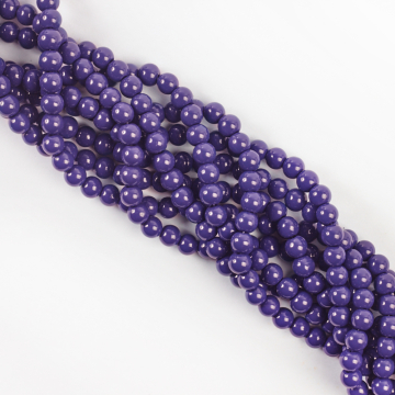 Koraliki szklane powlekane indygo 6mm