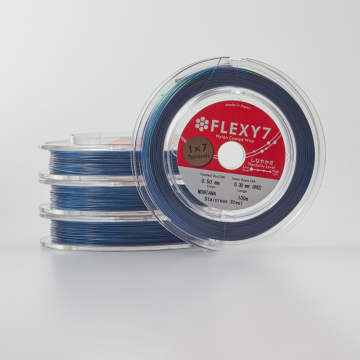Miękka linka japońska siedmiostrunowa powlekana niebieska 0,5mm