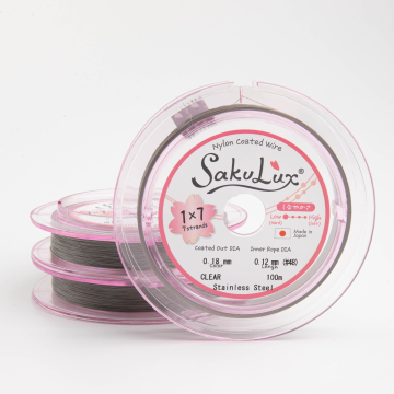 Miękka linka japońska siedmiostrunowa powlekana transparentna 0,18mm