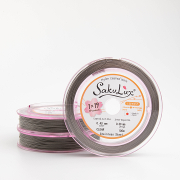 Miękka linka japońska dziewietnastostrunowa powlekana transparentna 0,4mm