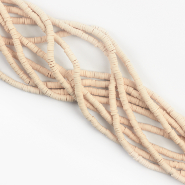 Koraliki Katsuki z modeliny kremowe 4mm