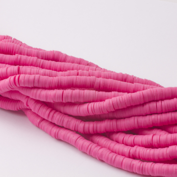 Koraliki Katsuki z modeliny malinowe  6mm