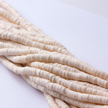 Koraliki Katsuki z modeliny kremowe 6mm