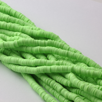 Koraliki Katsuki z modeliny jaskrawozielone  6mm