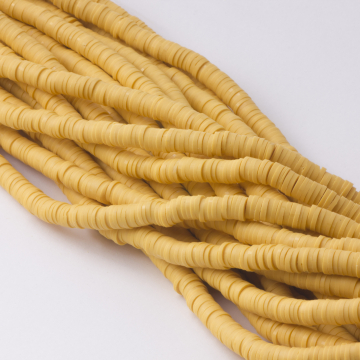 Koraliki Katsuki z modeliny musztardowe  6mn