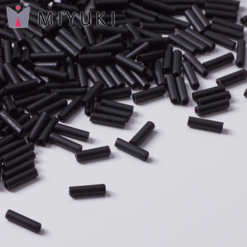 Koraliki Miyuki Bugles #2 6 mm Black Matte Koraliki Miyuki Bugles #2 6 mm Black Matte