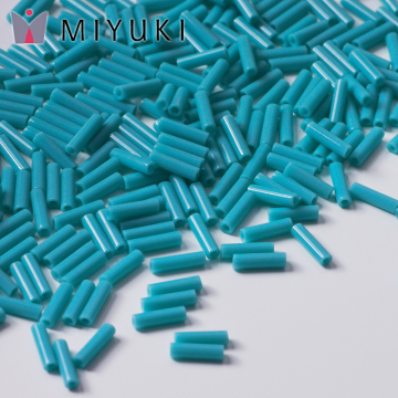 Koraliki Miyuki Bugles #2 6 mm Opaque Turquoise Green