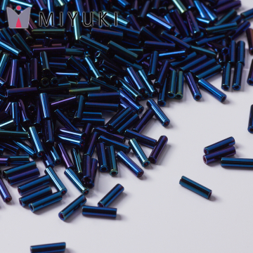 Koraliki Miyuki Bugles #2 6 mm Metallic Blue Iris Koraliki Miyuki Bugles #2 6 mm Metallic Blue Iris