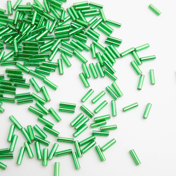 Koraliki Miyuki Bugles #2 (6mm) Japanese Sliver Lined Green