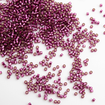 Koraliki Miyuki Delica 11/0 Dyed Silver Lined Dark Rose