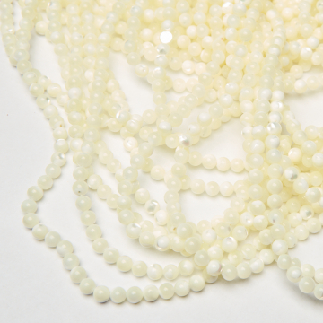 Masa perłowa kulka opalizująca biała 6mm