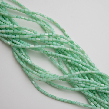 Masa perłowa walec gładki turkusowy 3,5x5mm