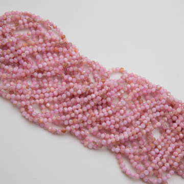 Masa perłowa kulka fasetowana różowa 3mm