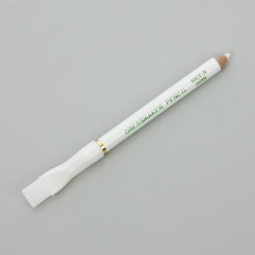 Biała kredka krawiecka ze szczoteczką 12cm