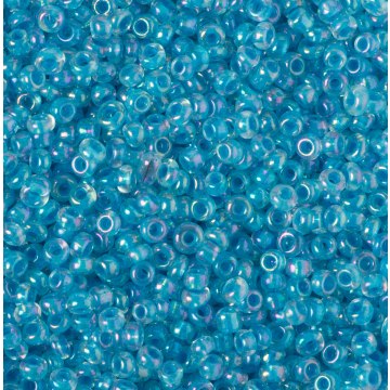 Koraliki NihBeads 12/0 Inside-Color Rainbow Crystal/ Aquamarine Line