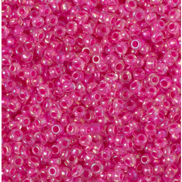 Koraliki NihBeads 12/0 Inside-Color Rainbow Crystal/ Pink Line