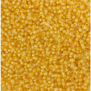 Koraliki NihBeads 12/0 Inside-Color Lustered Crystal/Peach Cobler Line