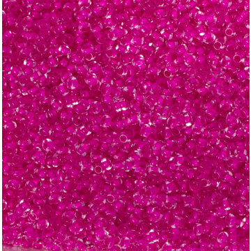 Koraliki NihBeads 12/0 Inside-Color Crystal/ Dark Neon Pink Line
